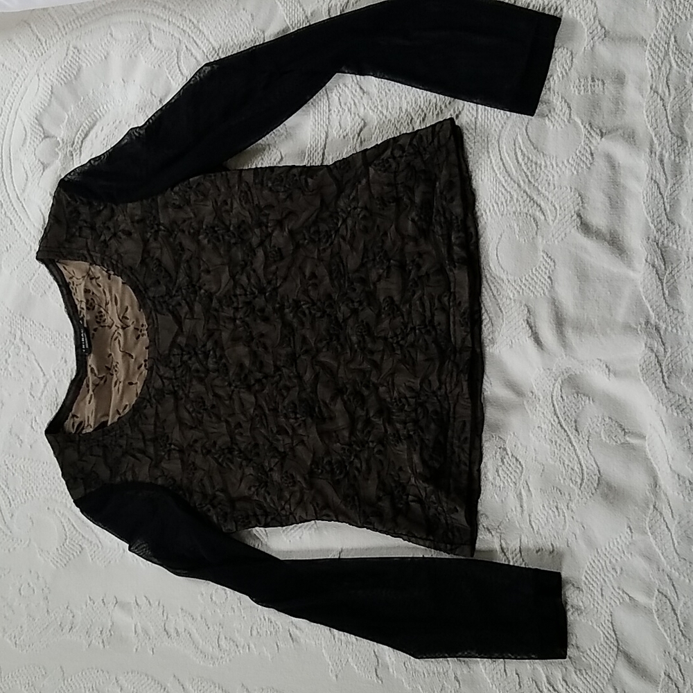 Tribal medium black lace top